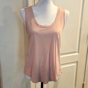 EUC!!! Lucky Brand Pale Pink Sleeveless Droptail Top